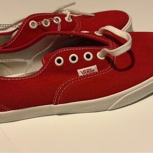 Vans Bold Red Sneakers with White Accents
